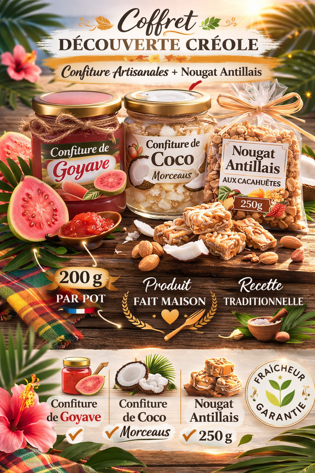 Panier Découverte Créole -- Coffret Douceurs des Îles