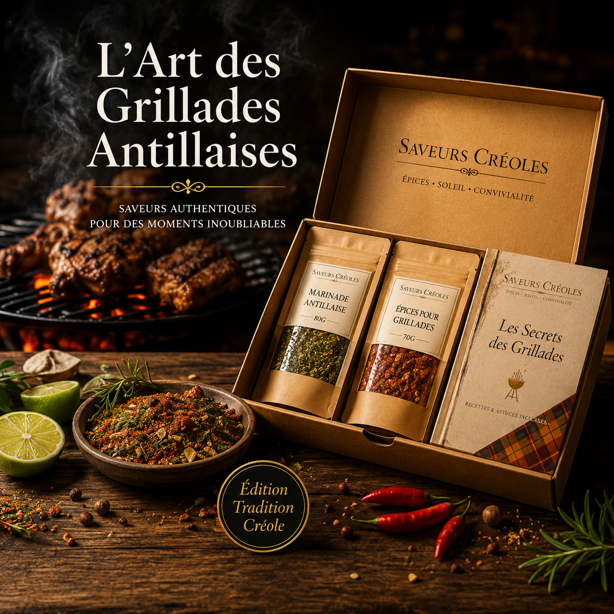 Box Grillades Créoles – Édition Tradition Créole