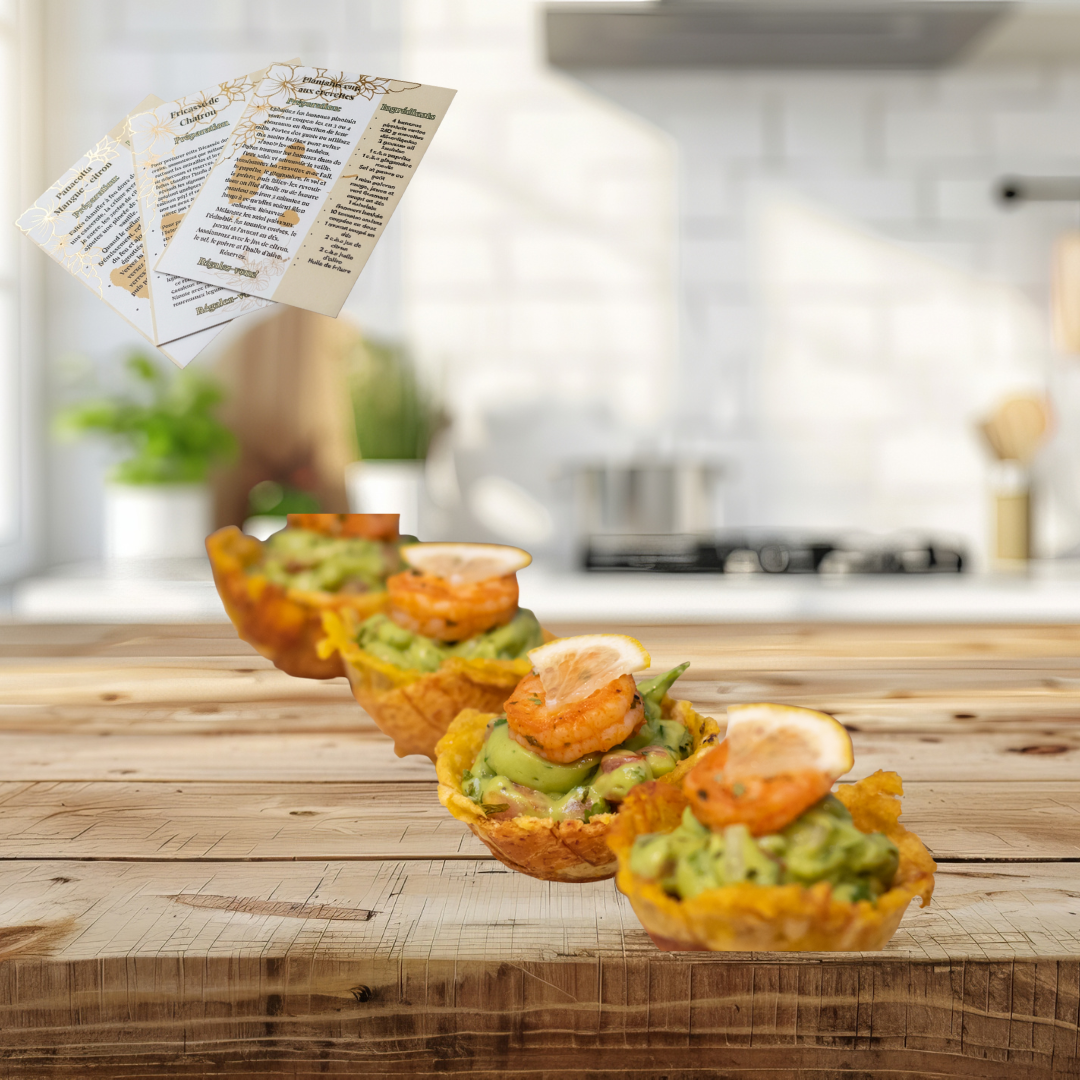 📋 Trio Cartes Recettes Créoles Plastifiées A6 - Personnalisables (Livraison GRATUITE)