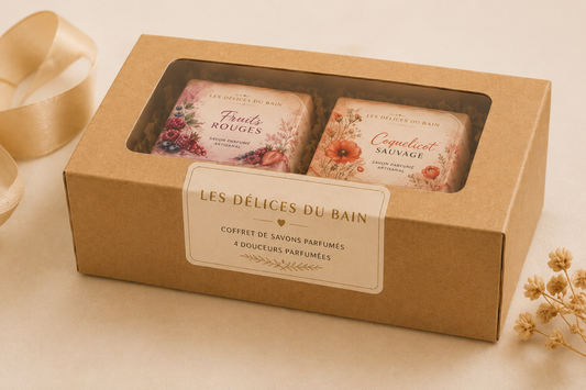 LES DÉLICES DU BAIN – Coffret de savons parfumés artisanaux