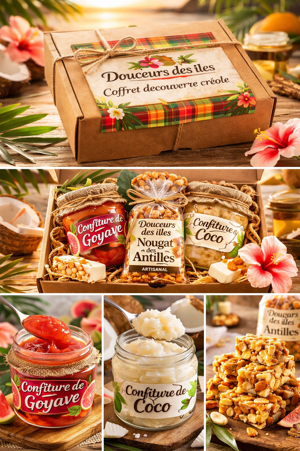 Panier Découverte Créole -- Coffret Douceurs des Îles