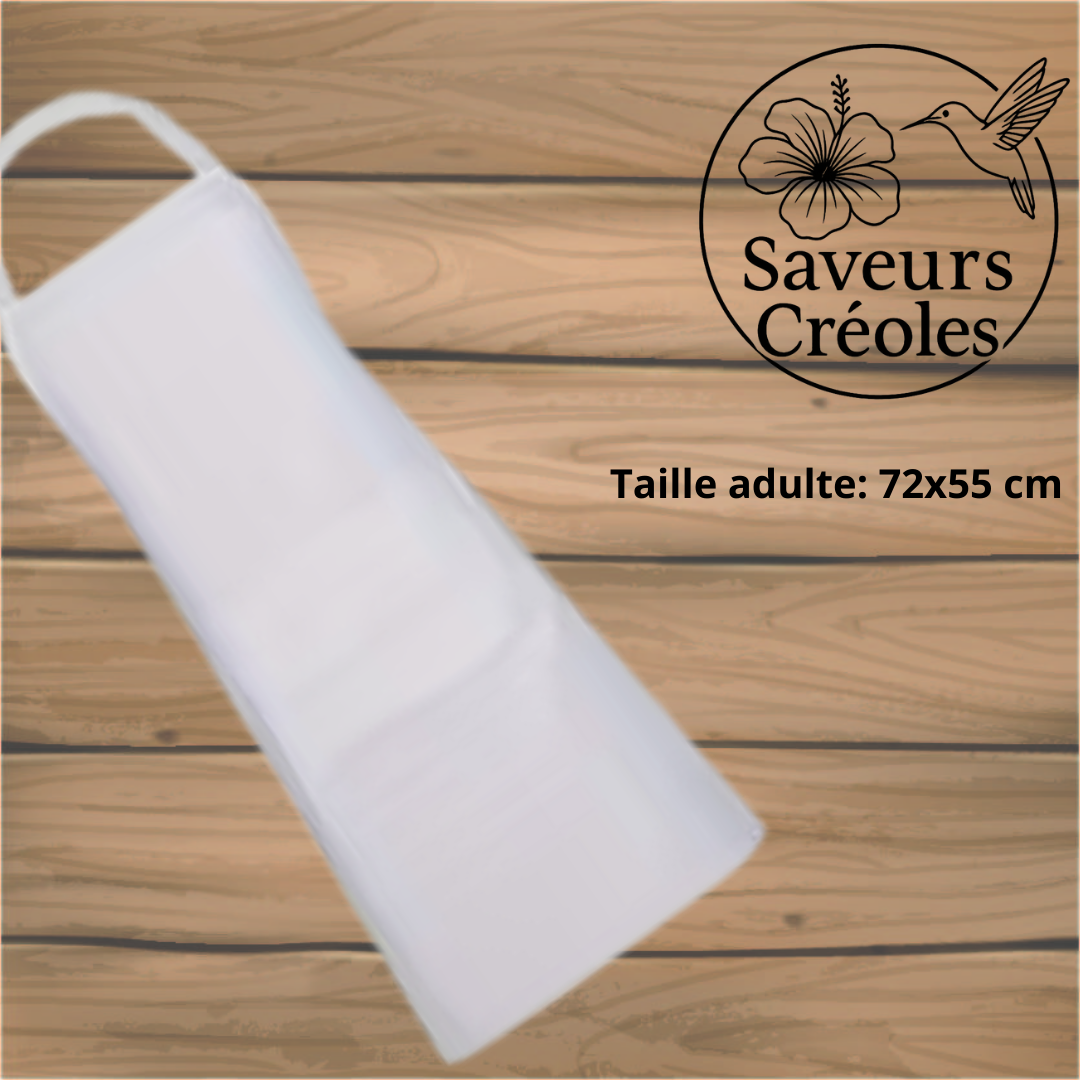 👔 Tablier Créole Personnalisé - Prénom + Motif Île au Choix | Chef Créole
