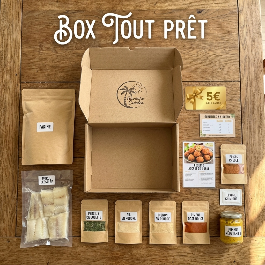 Box Recette – Accras de Morue Créoles | Ingrédients Pré-Pesés & Recette Authentique dès 9,90€
