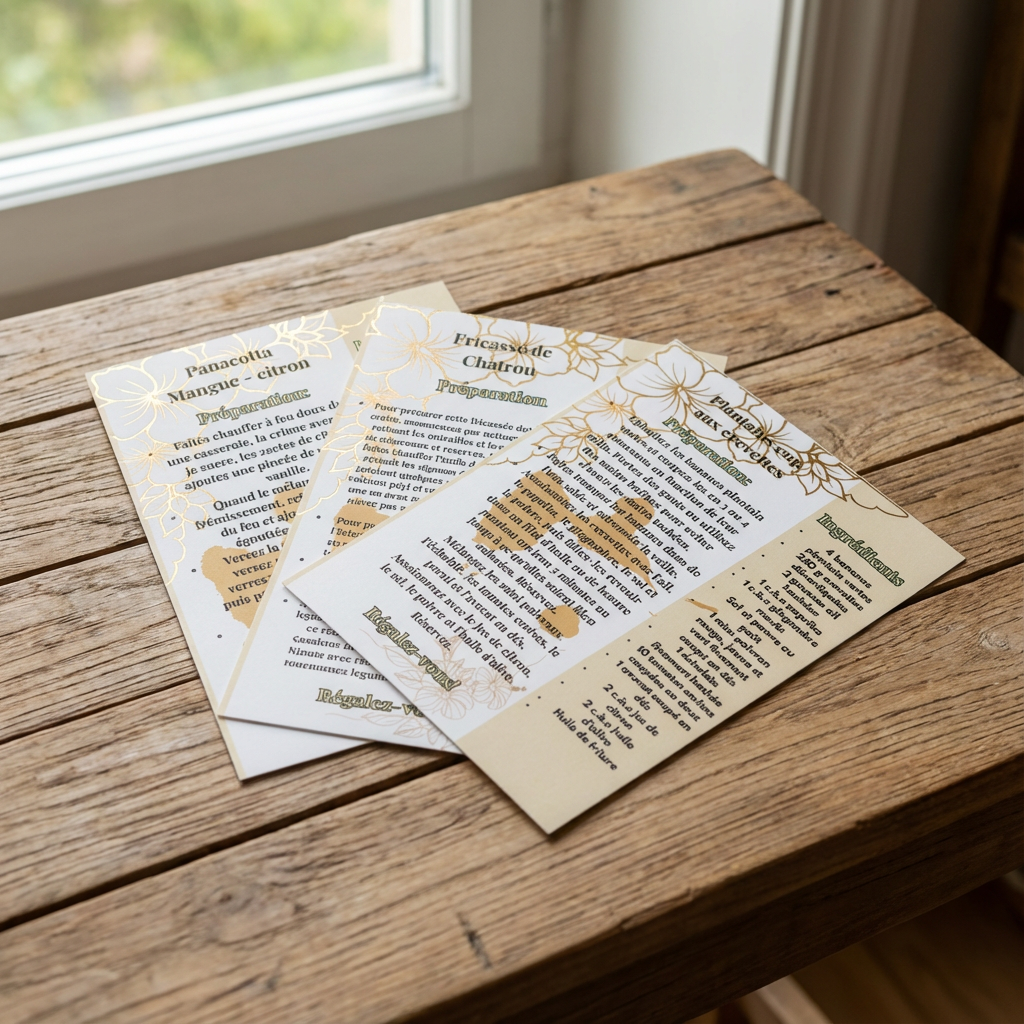 📋 Trio Cartes Recettes Créoles Plastifiées A6 - Personnalisables (Livraison GRATUITE)